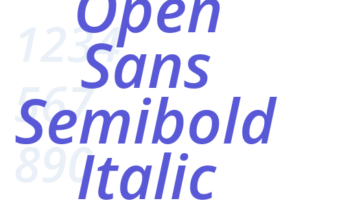 Open Sans Semibold Italic Font Download