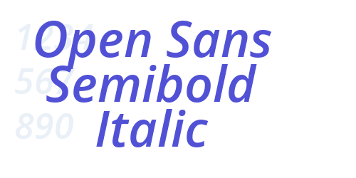 Open Sans Semibold Italic-font-download