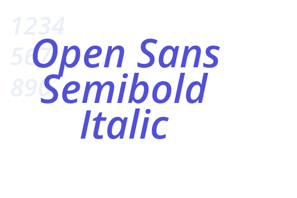 Open Sans Semibold Italic