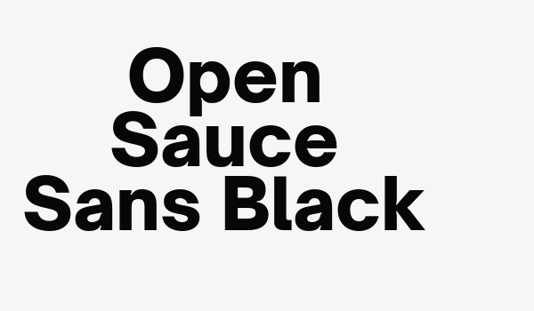 Open Sauce Sans Black Font