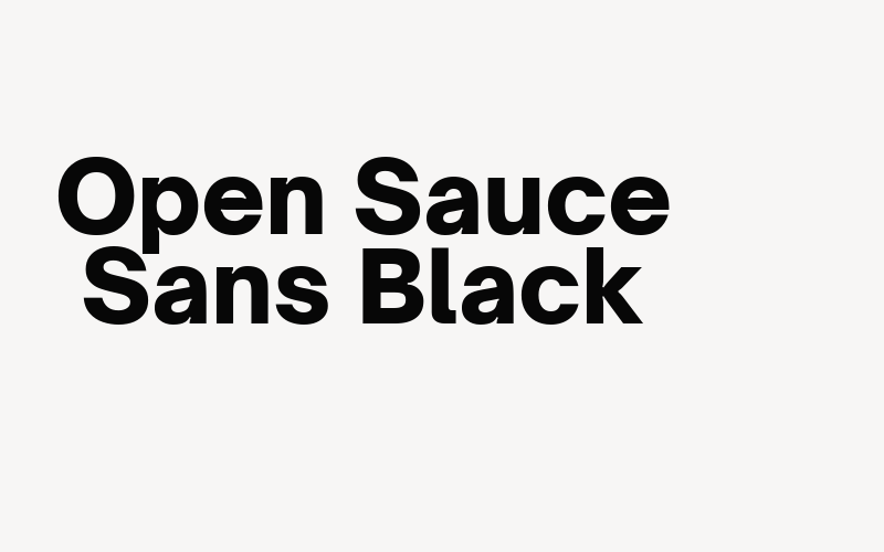 Open Sauce Sans Black Font