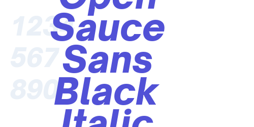 Open Sauce Sans Black Italic