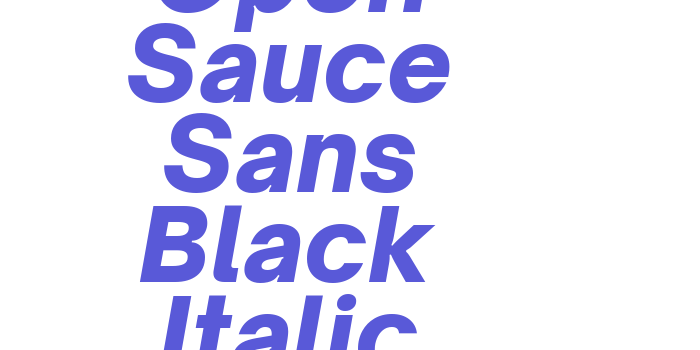 Open Sauce Sans Black Italic Font