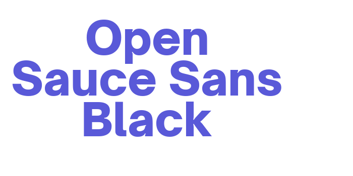 Open Sauce Sans Black Font Download