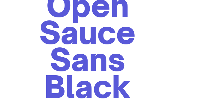 Open Sauce Sans Black Font