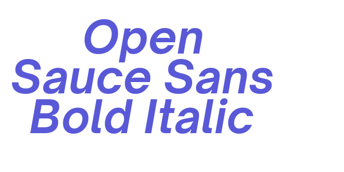 Open Sauce Sans Bold Italic Font Download