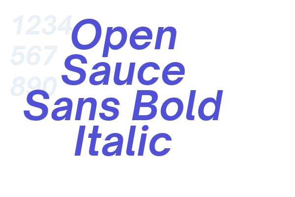 Open Sauce Sans Bold Italic