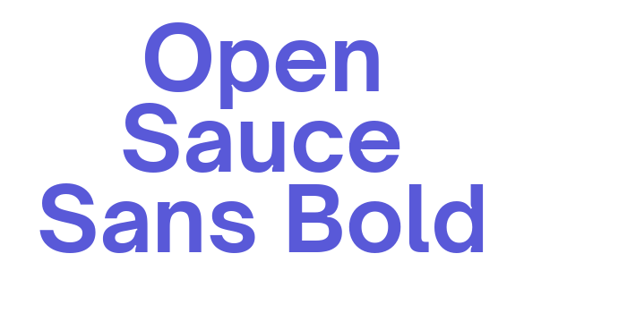 Open Sauce Sans Bold Font