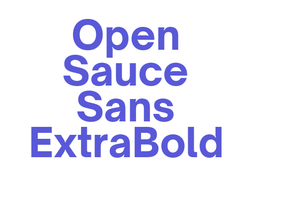 Open Sauce Sans ExtraBold Font