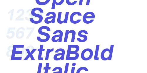 Open Sauce Sans ExtraBold Italic
