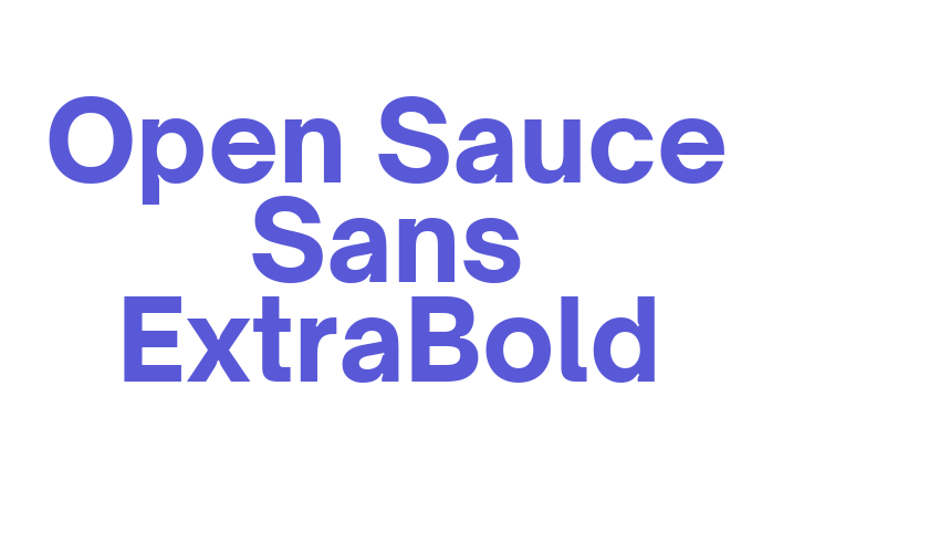 Open Sauce Sans ExtraBold Font Download