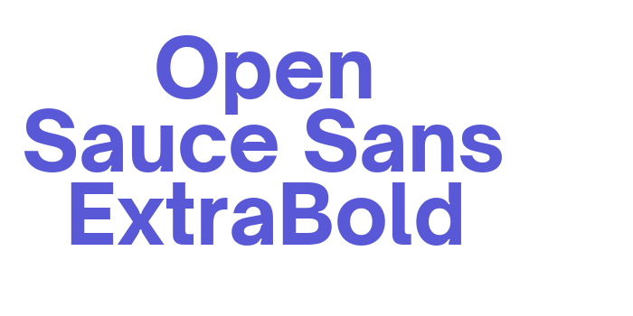 Open Sauce Sans ExtraBold Font Download