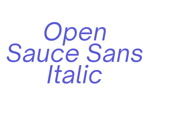 Open Sauce Sans Italic Font