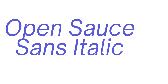 Download Open Sauce Sans Italic Font