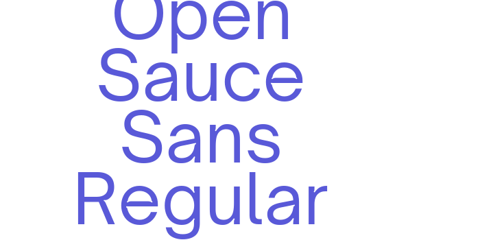 Open Sauce Sans Regular Font