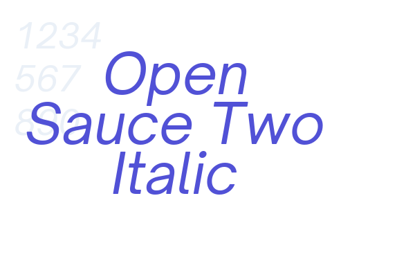 Open Sauce Two Italic