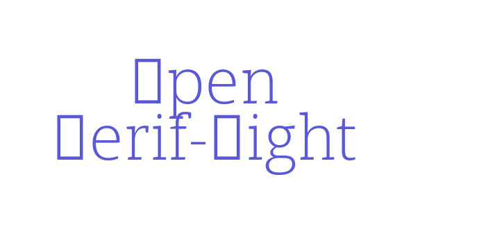 Open Serif-Light Font Download