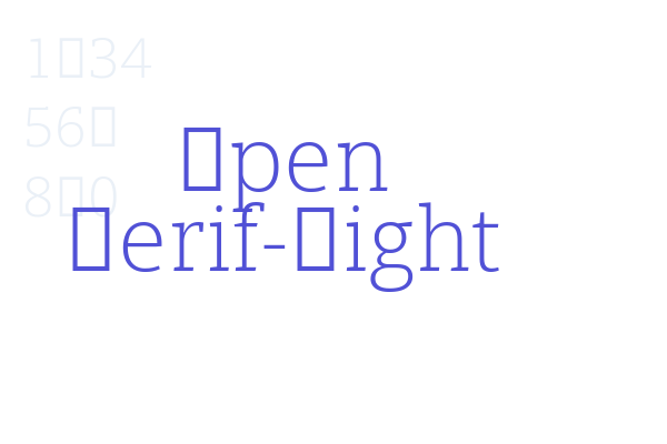 Open Serif-Light