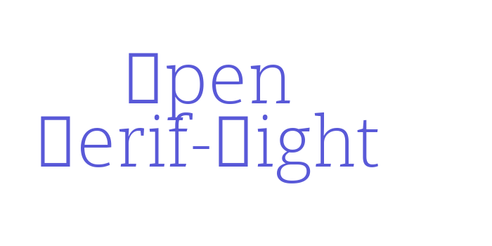 Open Serif-Light Font