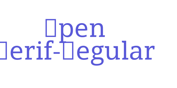 Open Serif-Regular Font