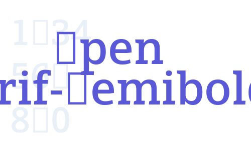 Open Serif-Semibold Font Download