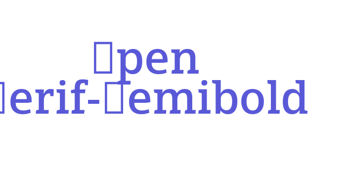 Open Serif-Semibold Font Download