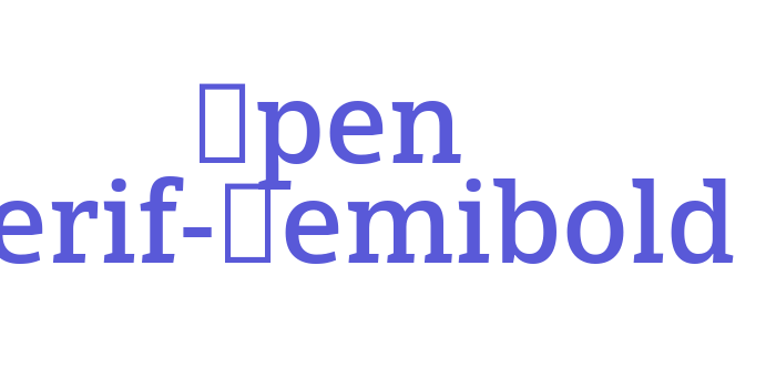 Open Serif-Semibold Font