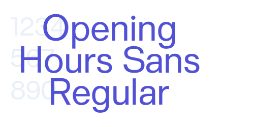 Opening Hours Sans Regular