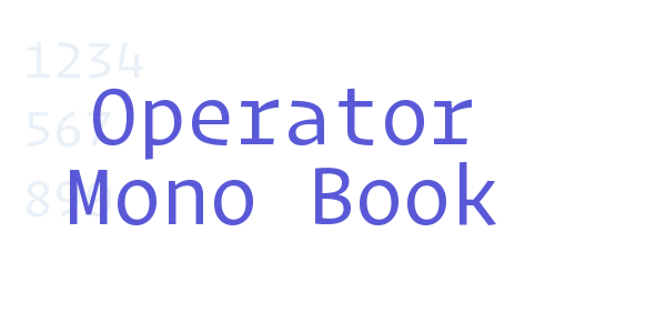 Operator Mono Book font