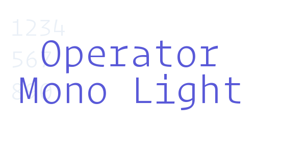 Operator Mono Light font free