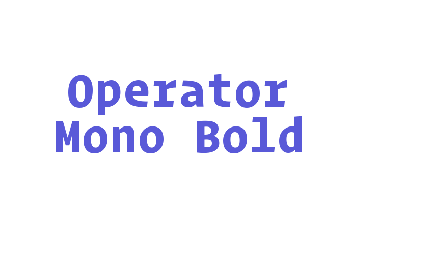 Operator Mono Bold Font