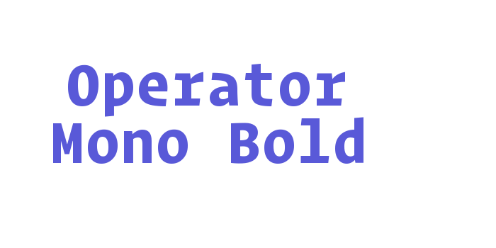 Operator Mono Bold Font Download