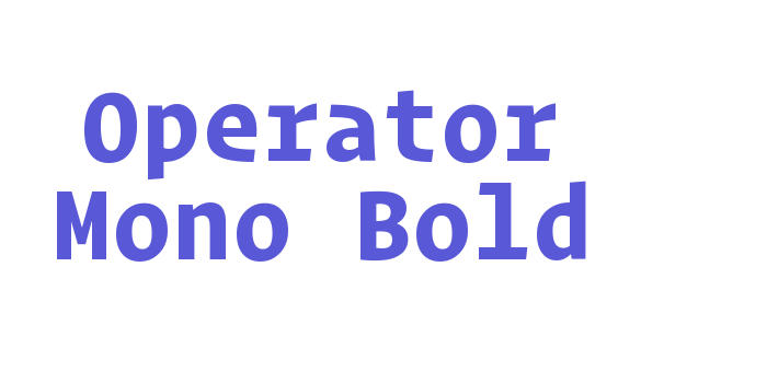 Operator Mono Bold Font