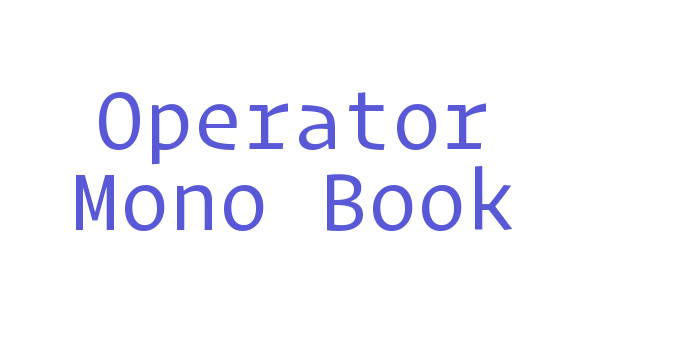 Operator Mono Book Font Download