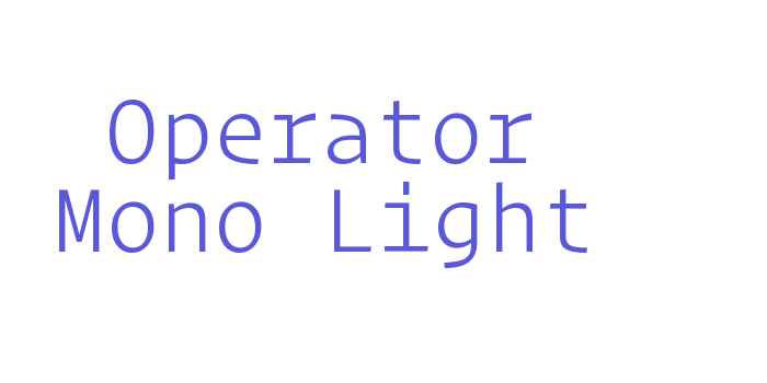 Operator Mono Light Font Download