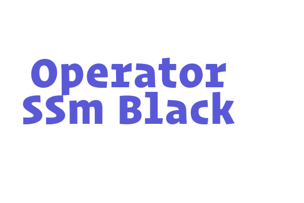 Operator SSm Black Font