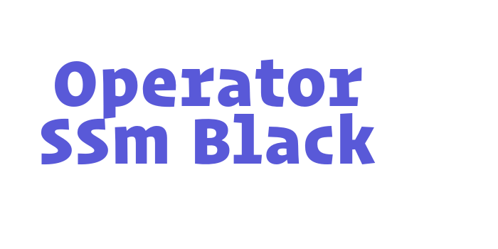 Operator SSm Black Font Download