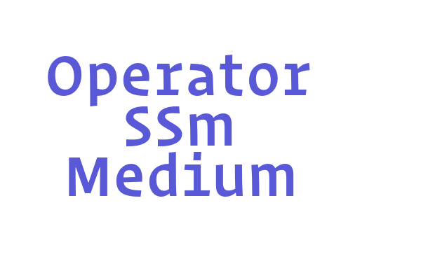 Operator SSm Medium Font