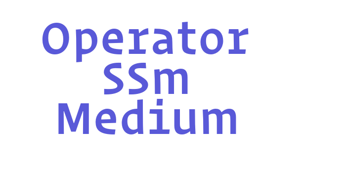 Operator SSm Medium Font Download