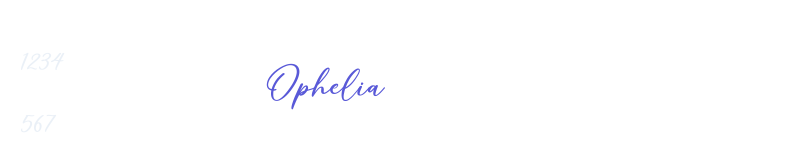 Ophelia-related font