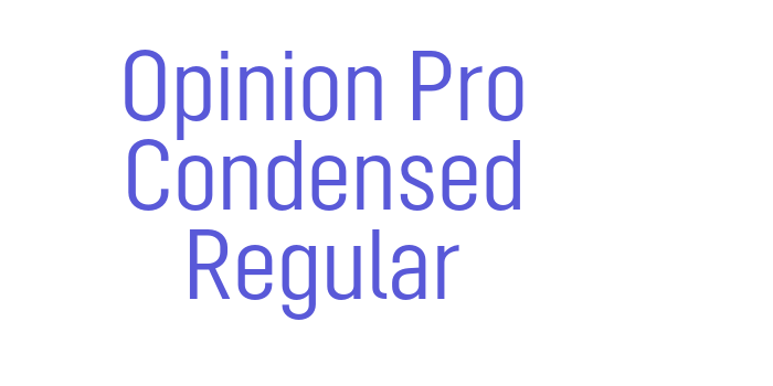 Opinion Pro Condensed Regular Font Download