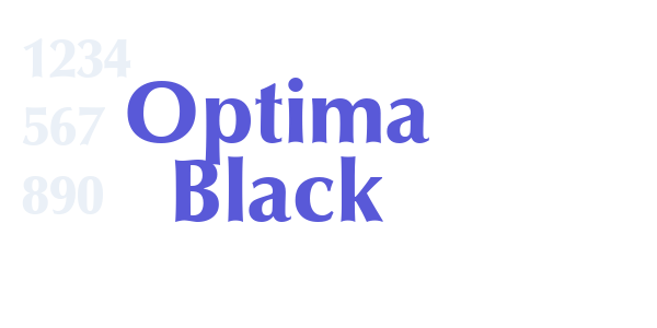 Optima Black font free