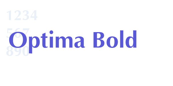 Optima Bold font