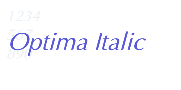 Optima Italic font