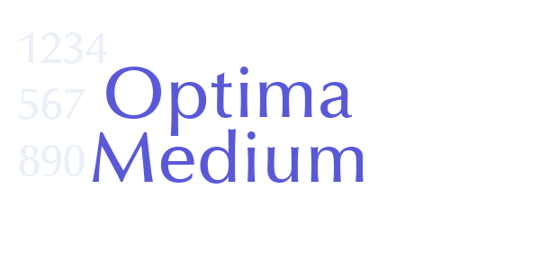 Optima Medium font