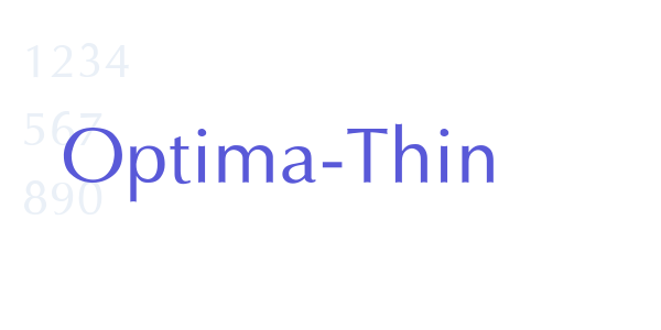 Optima-Thin font free