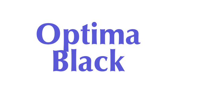 Optima Black Font