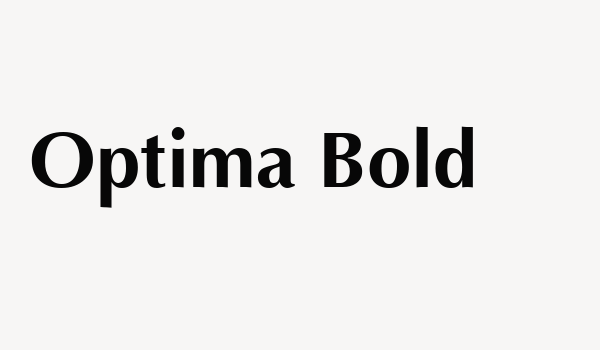 Optima Bold Font