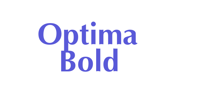 Optima Bold Font