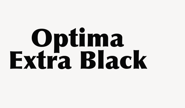 Optima Extra Black Font